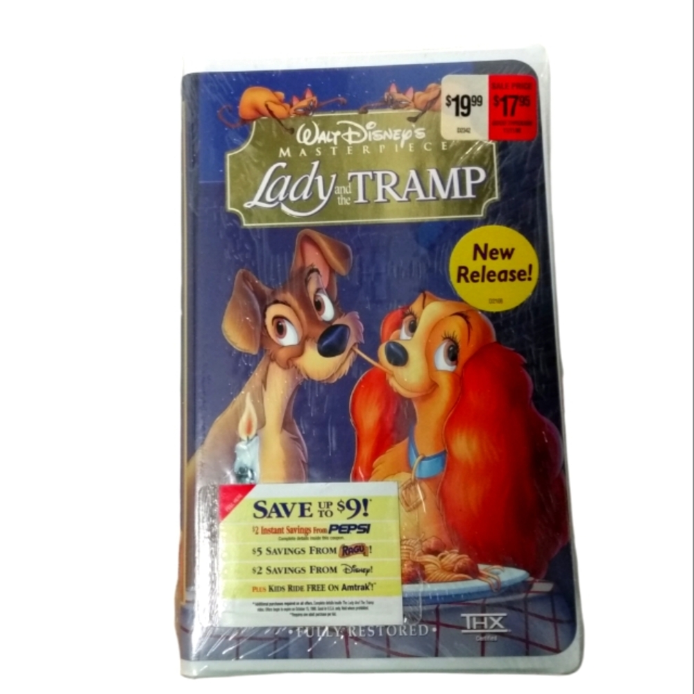 Disney Lady & The Tramp‎ VHS Masterpiece Collection SEALED